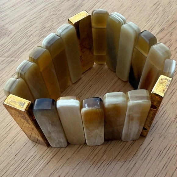 Anthropologie Buffalo Horn Stretch Bracelet!!🔥🔥🔥 - Picture 14 of 15